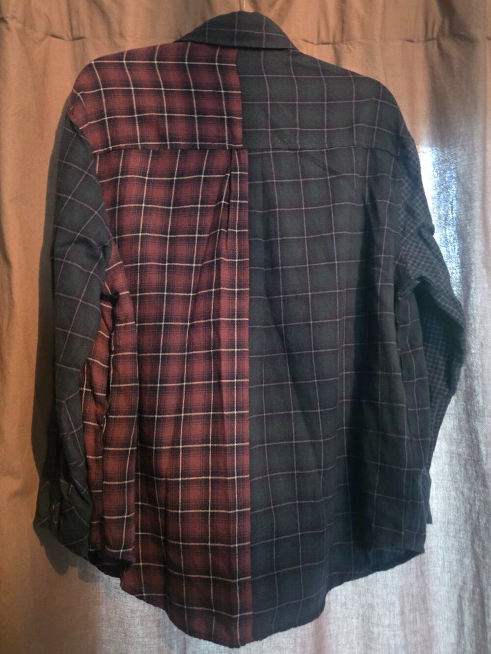 Wild fable Blue & Burgundy Plaid Button-Up Shirt, Small - Picture 2 of 2